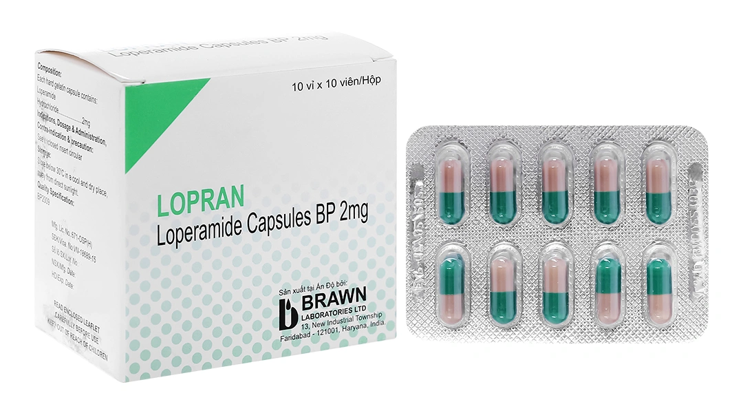 Lopran 2mg trị tiêu chảy cấp, bù nước và điện giải (10 vỉ x 10 viên) - 