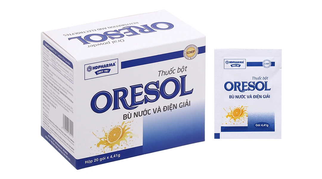 Thuốc bột Oresol HD Pharma bù nước và điện giải (20 gói x 4.41g) - 