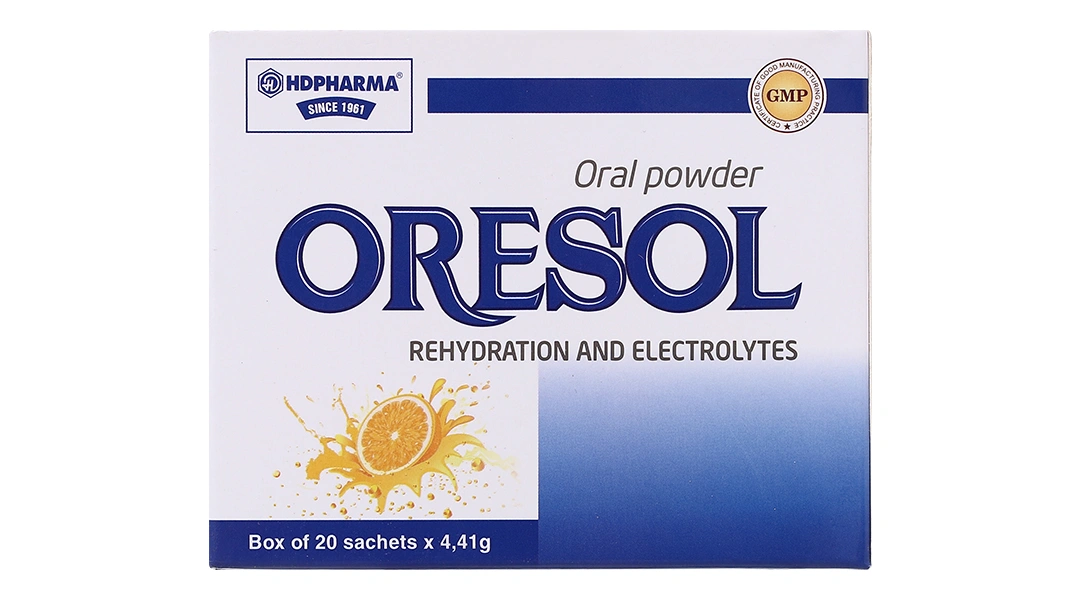 Thuốc bột Oresol HD Pharma bù nước và điện giải (20 gói x 4.41g) - 1