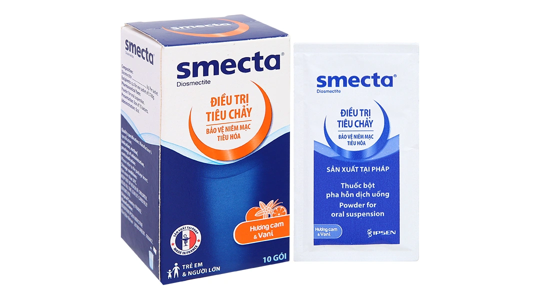 Bột pha hỗn dịch uống Smecta 3g trị tiêu chảy cấp (10 gói x 3.76g) - 
