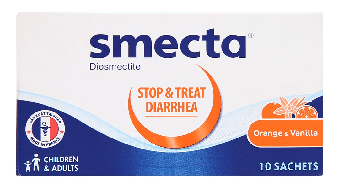 Bột pha hỗn dịch uống Smecta 3g trị tiêu chảy cấp (10 gói x 3.76g) - 1