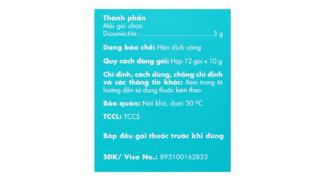 Hỗn dịch uống Diobysta trị tiêu chảy (12 gói x 10g) - 4