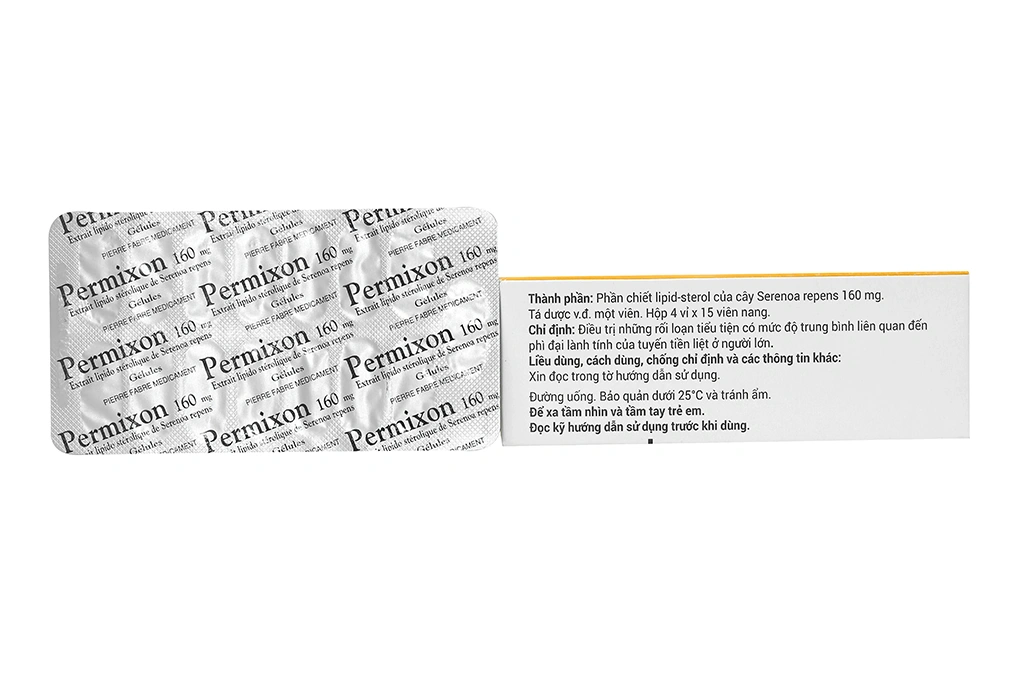 Permixon 160mg trị rối loạn tiểu tiện do phì đại tuyến tiền liệt (4 vỉ x 15 viên) - 1