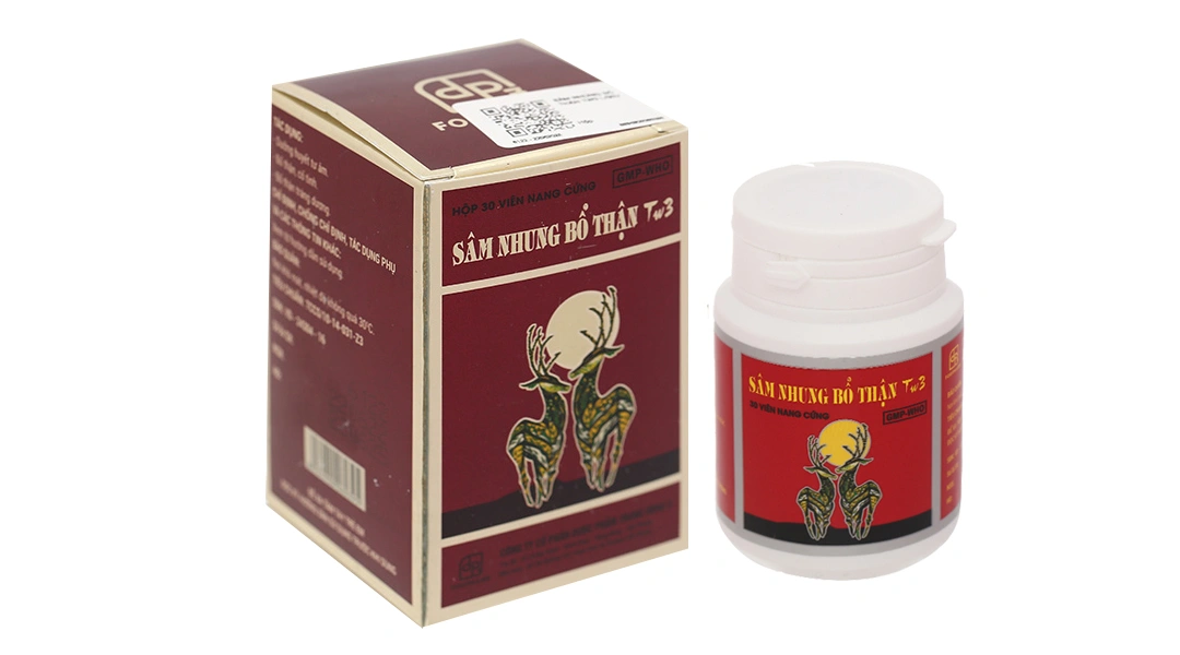 Sâm Nhung Bổ Thận TW3 bổ thận tráng dương (1 lọ x 30 viên) - 