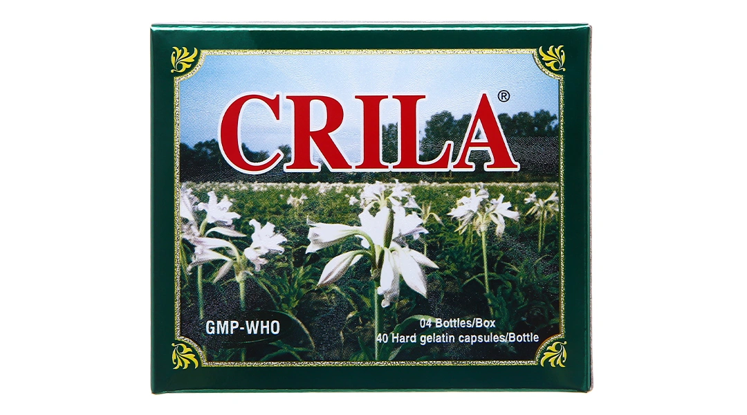 Crila trị phì đại tuyến tiền liệt, u xơ tử cung (4 lọ x 40 viên) - 1