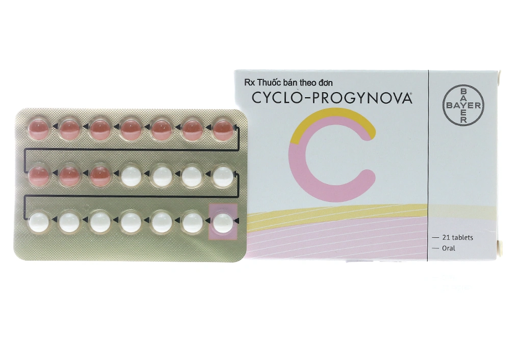 Cyclo - Progynova trị thiếu estrogen do mãn kinh (1 vỉ x 21 viên) - 