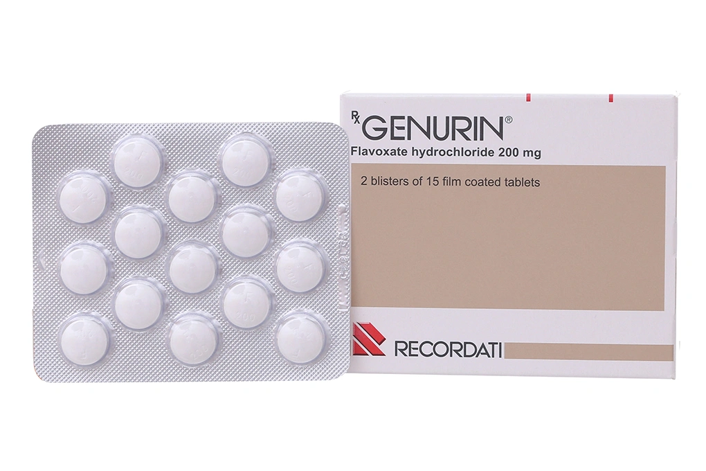 Genurin 200mg giảm triệu chứng tiểu khó, tiểu gấp, tiểu đêm (2 vỉ x 15 viên) - 