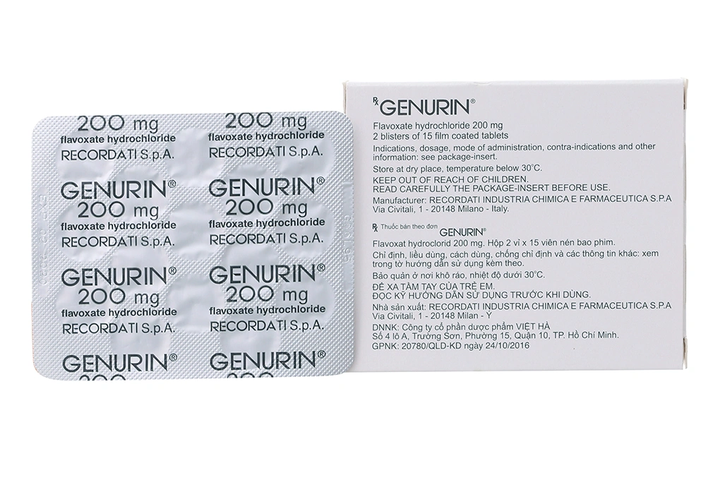 Genurin 200mg giảm triệu chứng tiểu khó, tiểu gấp, tiểu đêm (2 vỉ x 15 viên) - 1