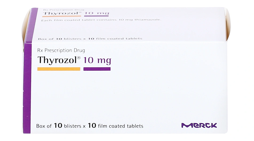 Thyrozol 10mg trị bệnh lý tuyến giáp (10 vỉ x 10 viên) - 1