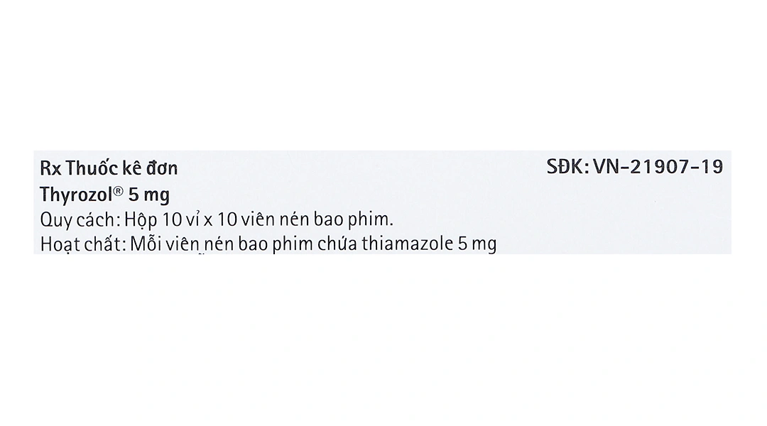 Thyrozol 5mg trị cường giáp (10 vỉ x 10 viên) - 4
