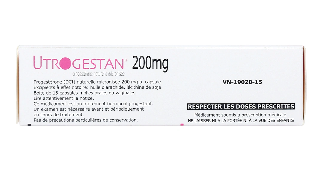 Utrogestan 200mg trị các rối loạn do thiếu progesterone (1 vỉ x 7 viên + 1 vỉ x 8 viên) - 2