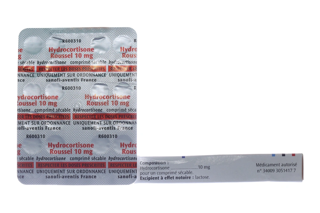 Hydrocortisone Roussel 10mg trị suy thượng thận (1 vỉ x 25 viên) - 2