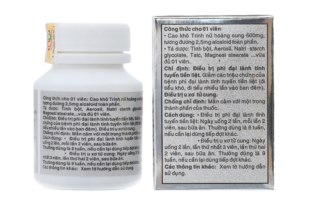 Crila Forte trị phì đại tuyến tiền liệt, u xơ tử cung lọ 20 viên - 2