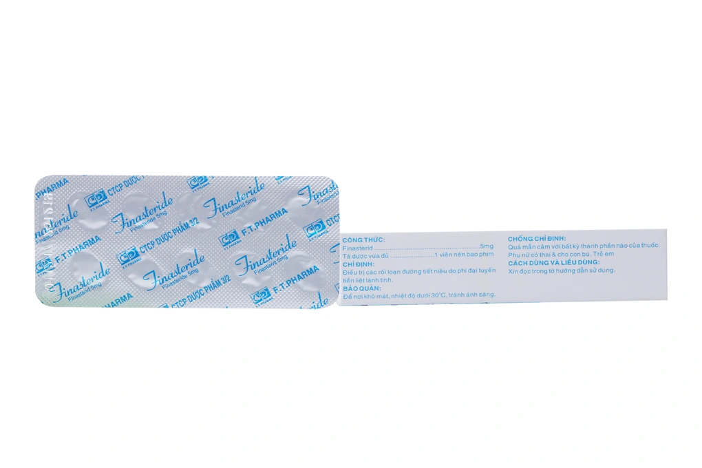 Finasteride F.T Pharma 5mg trị phì đại tuyến tiền liệt (3 vỉ x 10 viên) - 2