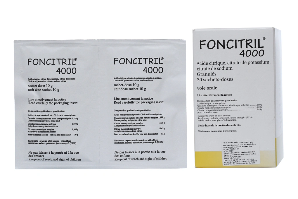 Bột cốm Foncitril 4000 phòng và trị sỏi niệu (30 gói x 10g) - 2