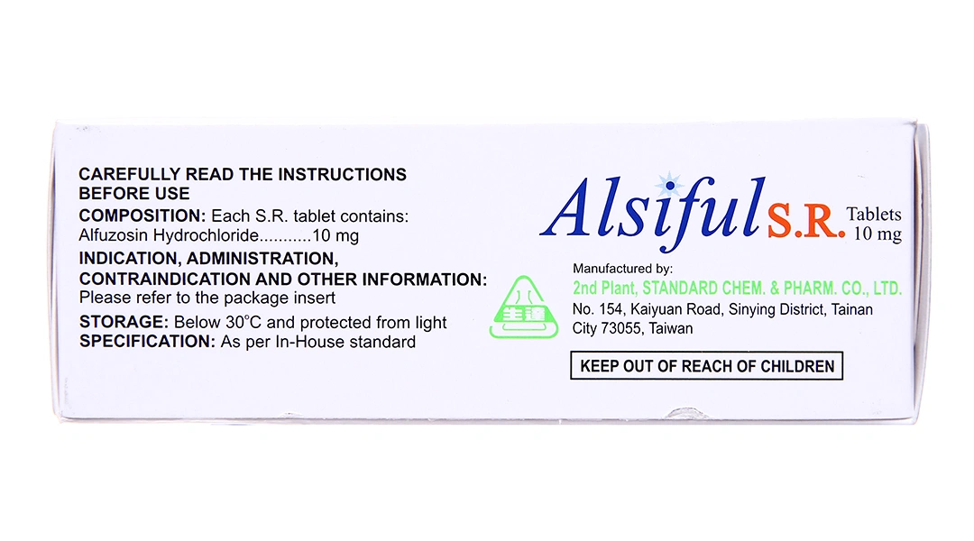Alsiful S.R Tablets 10mg trị phì đại tuyến tiền liệt (3 vỉ x 10 viên) - 3