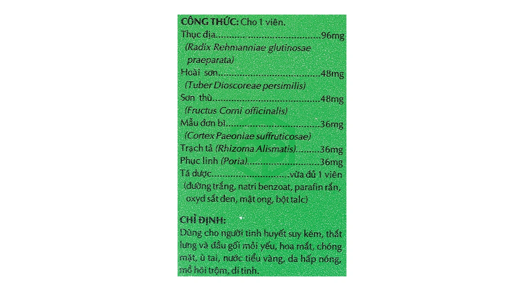 Hoàn Lục Vị Bổ Thận Âm giảm mỏi gối, mồ hôi trộm lọ 240 viên - 6