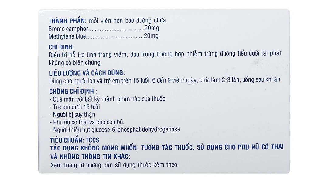 Midasol hỗ trợ trị viêm đường tiết niệu (10 vỉ x 10 viên) - 2