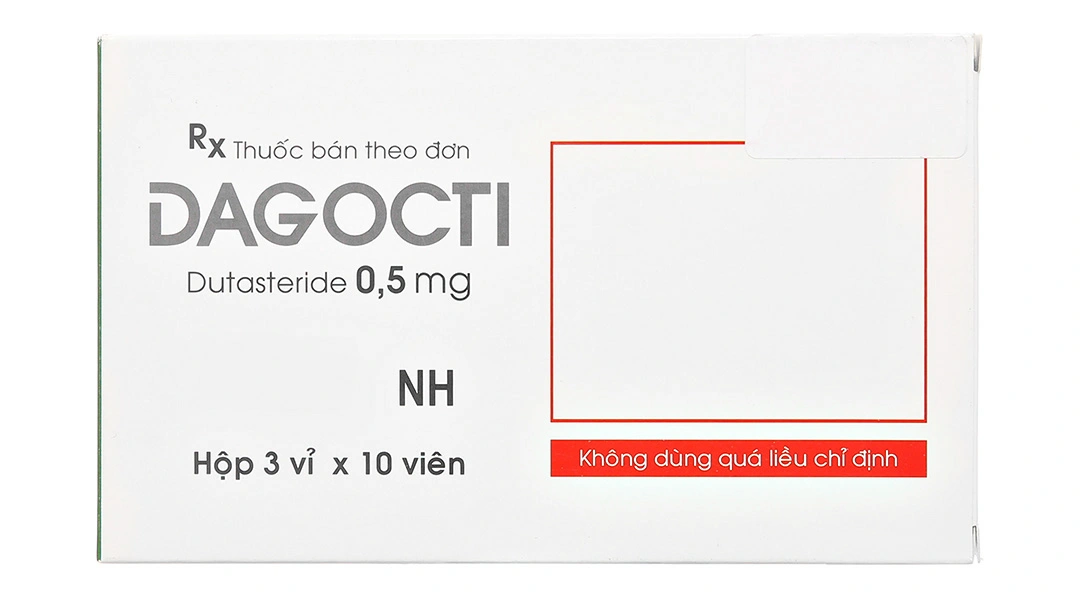 Dagocti 0.5mg điều trị phì đại tuyến tiền liệt lành tính (3 vỉ x 10 viên) - 1