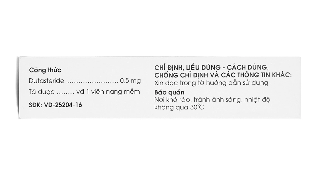 Dagocti 0.5mg điều trị phì đại tuyến tiền liệt lành tính (3 vỉ x 10 viên) - 2