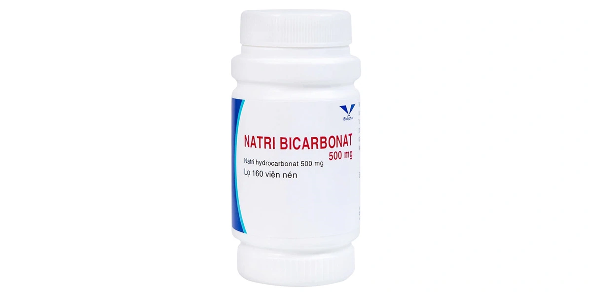 Natri Bicarbonat 500mg hỗ trợ điều trị nhiễm toan chuyển hóa lọ 160 viên - 