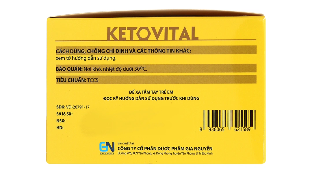 Ketovital phòng và trị rối loạn cơ chế chuyển hoá protein (10 vỉ x 10 viên) - 2
