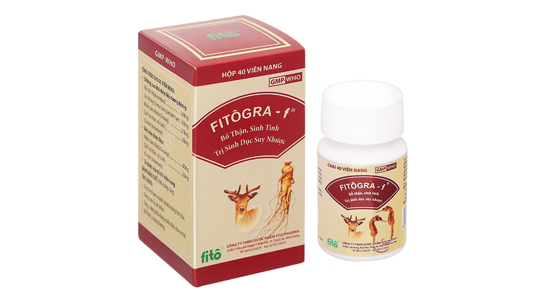 Fitôgra-f điều trị suy giảm hoạt động tình dục, suy nhược cơ thể chai 40 viên - 