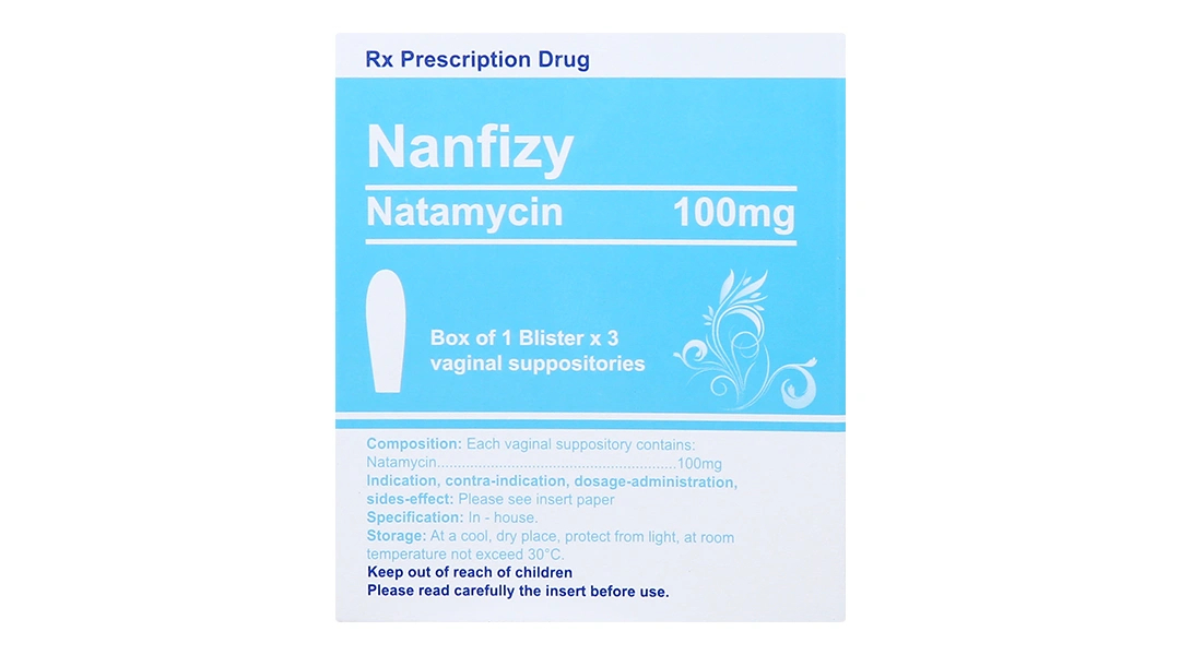 Viên đặt âm đạo Nanfizy 100mg trị và dự phòng nhiễm nấm âm hộ, âm đạo (1 vỉ x 3 viên) - 1