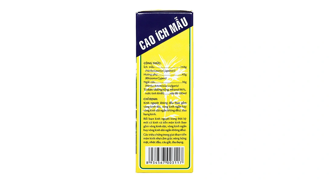 Cao lỏng Cao Ích Mẫu trị kinh nguyệt không đều, đau bụng kinh chai 180ml - 2