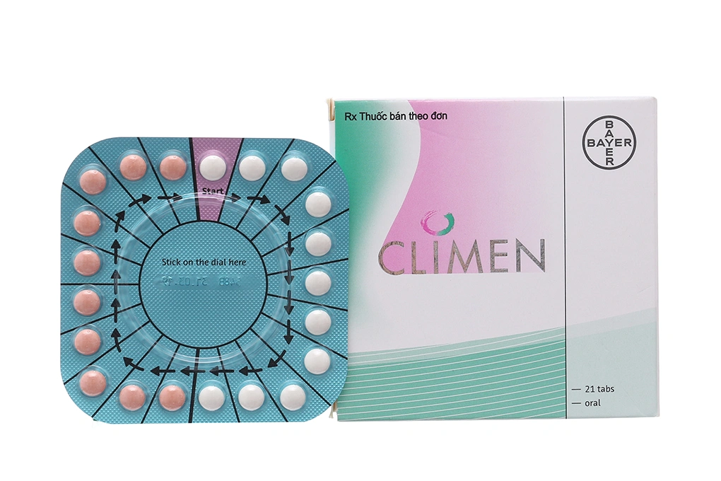 Climen trị rối loạn kinh nguyệt, ngừa loãng xương (1 vỉ x 21 viên) - 