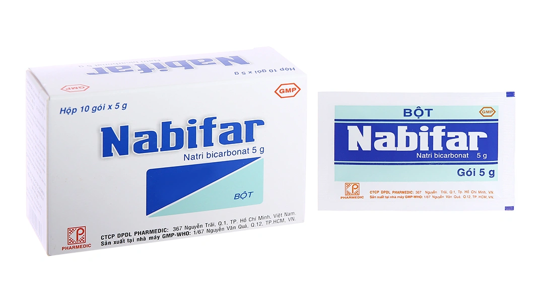 Bột Nabifar 5g vệ sinh phụ khoa, khử mùi hôi nách (10 gói x 5g) - 