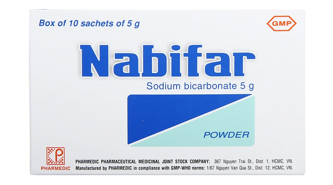 Bột Nabifar 5g vệ sinh phụ khoa, khử mùi hôi nách (10 gói x 5g) - 1