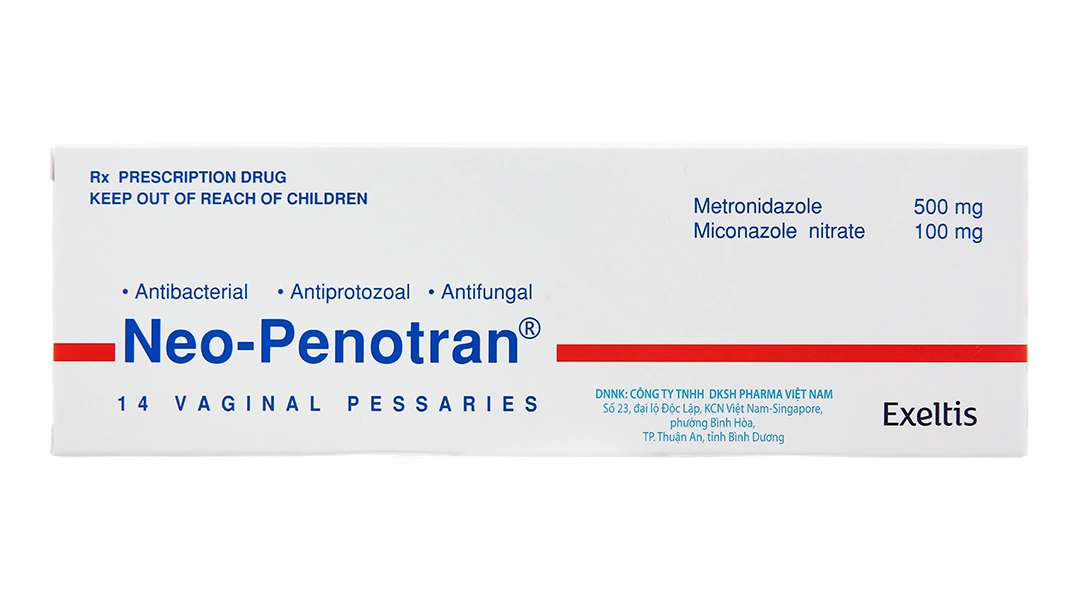 Viên đặt âm đạo Neo-Penotran trị bệnh nấm Candida âm đạo, viêm âm đạo (2 vỉ x 7 viên) - 1
