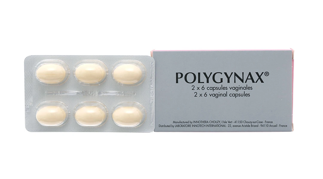 Viên đặt âm đạo Polygynax trị viêm âm đạo, âm hộ (2 vỉ x 6 viên) - 
