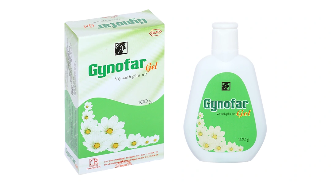 Gel vệ sinh phụ nữ Gynofar trị viêm âm đạo, huyết trắng, sát trùng ngoài da chai 100g - 