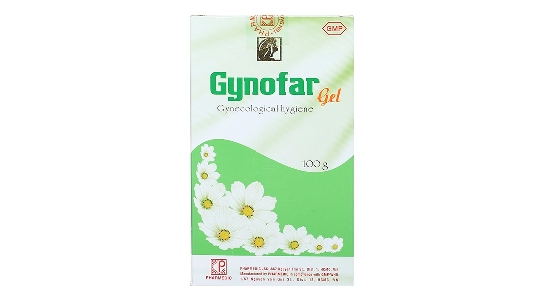 Gel vệ sinh phụ nữ Gynofar trị viêm âm đạo, huyết trắng, sát trùng ngoài da chai 100g - 1