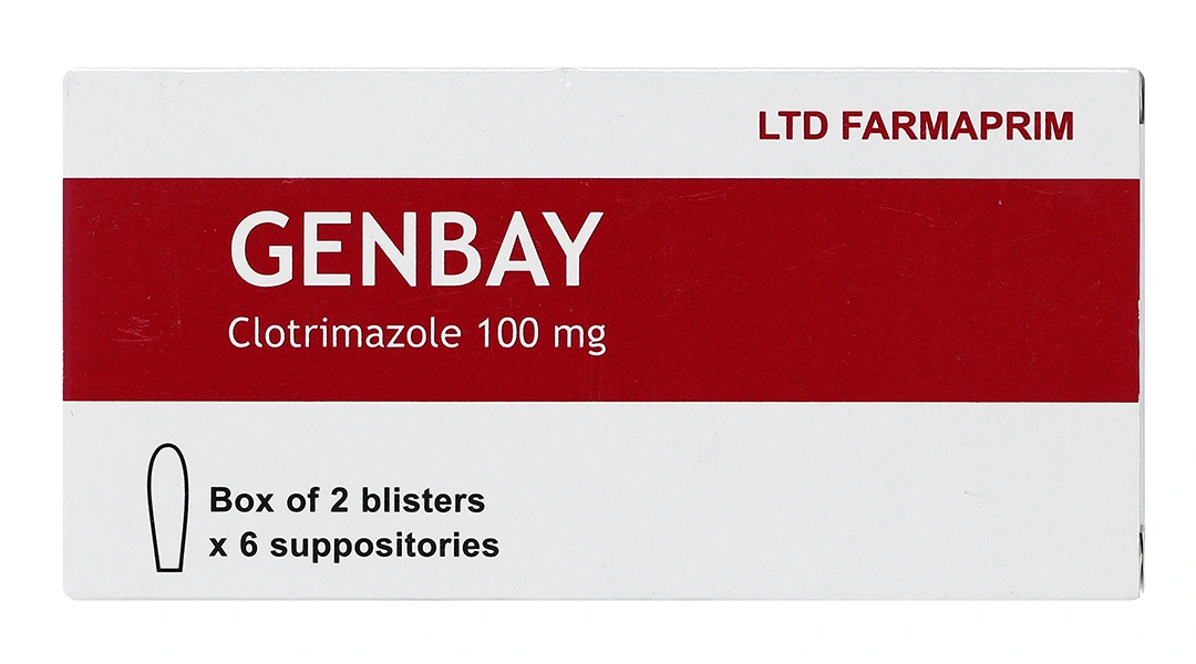 Viên đặt âm đạo Genbay 100mg trị nhiễm khuẩn, nấm âm đạo (2 vỉ x 6 viên) - 3