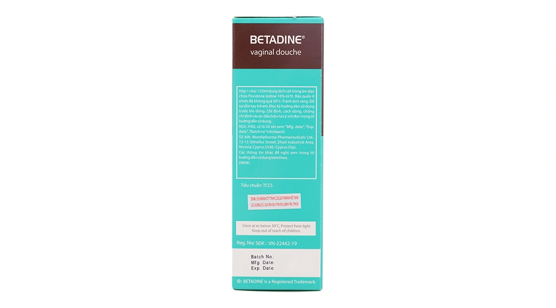 Dung dịch Betadine Vaginal Douche 10% hỗ trợ trị nhiễm khuẩn âm đạo chai 125ml - 3