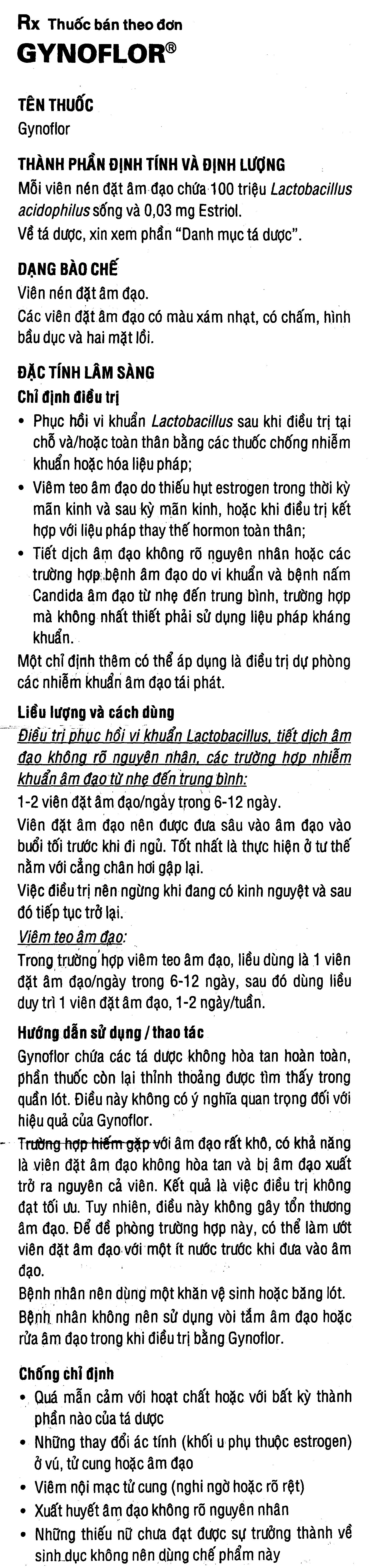 Viên đặt âm đạo Gynoflor bổ sung Lactobacillus, trị viêm teo âm đạo (2 vỉ x 6 viên) - 4