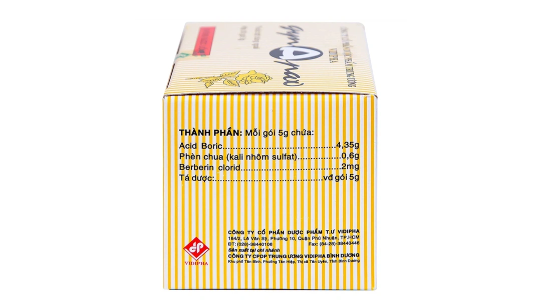 Thuốc bột dùng ngoài Gynapax Vidipha vệ sinh niêm mạc phụ khoa (30 gói x 5g) - 1