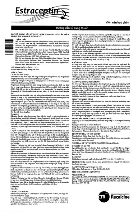 Estraceptin thuốc tránh thai hằng ngày (1 vỉ x 28 viên) - 4