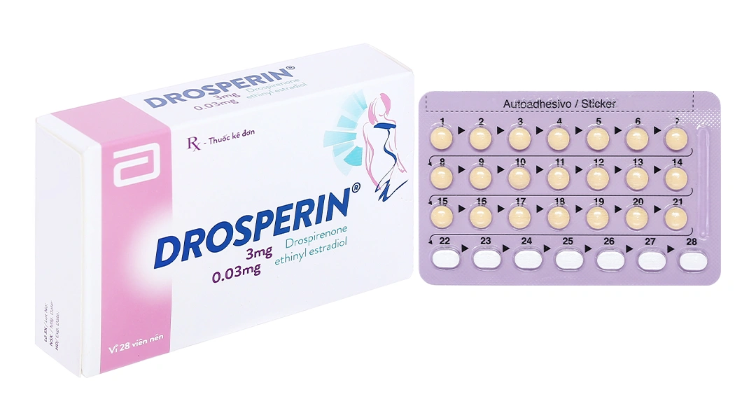 Drosperin thuốc tránh thai hằng ngày (1 vỉ x 28 viên) - 