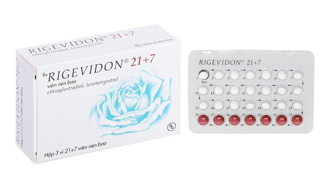 Rigevidon 21+7 thuốc tránh thai hằng ngày (3 vỉ x 28 viên) - 