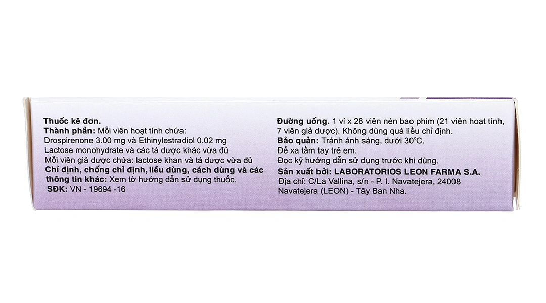 Rosepire 3mg/0.02mg thuốc tránh thai hằng ngày (1 vỉ x 28 viên) - 3