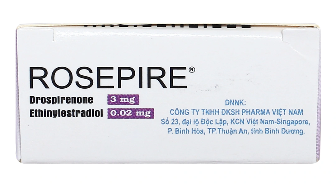 Rosepire 3mg/0.02mg thuốc tránh thai hằng ngày (1 vỉ x 28 viên) - 4