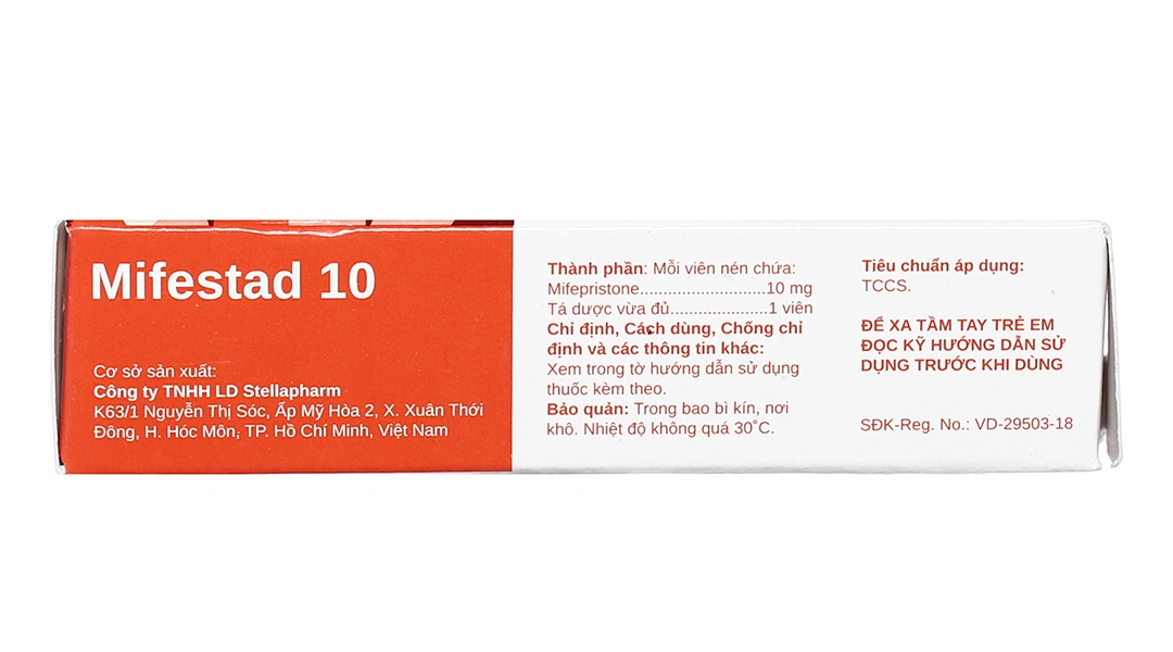 Mifestad 10 thuốc tránh thai khẩn cấp trong vòng 120 giờ (1 vỉ x 1 viên) - 2