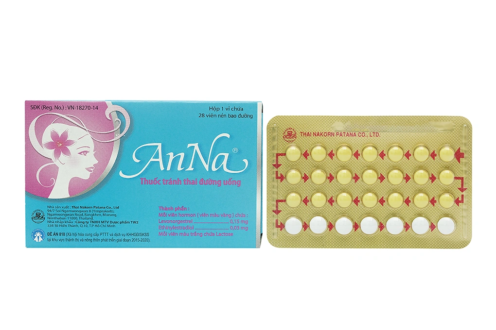 Anna thuốc tránh thai hằng ngày (1 vỉ x 28 viên) - 