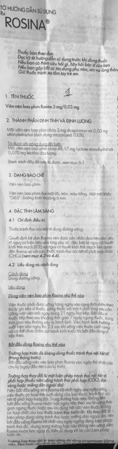 Rosina thuốc tránh thai hằng ngày (1 vỉ x 21 viên) - 4