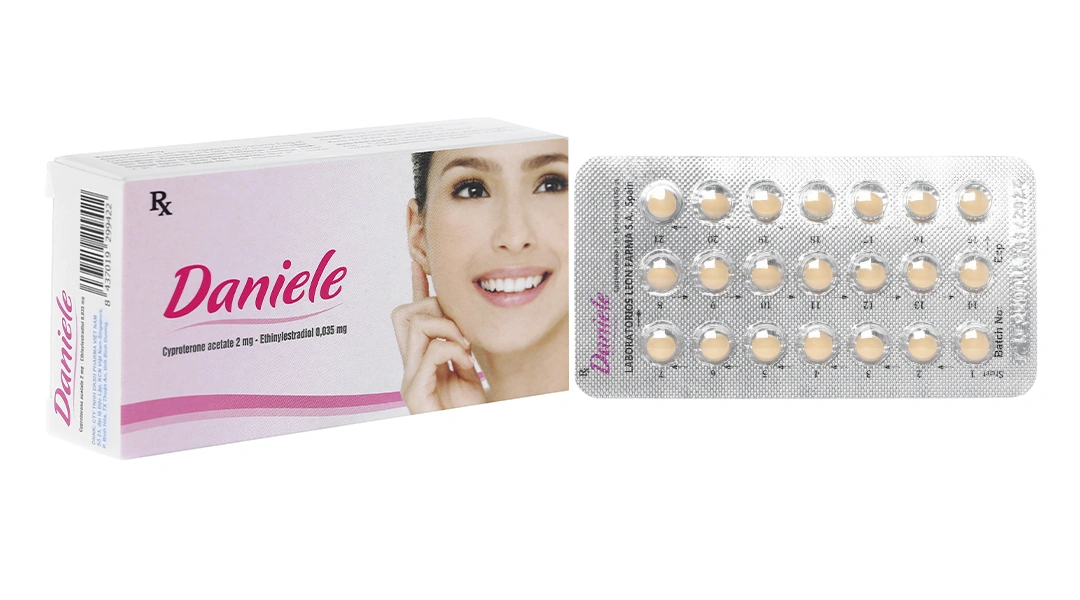 Daniele thuốc trị mụn, tránh thai hằng ngày (1 vỉ x 21 viên) - 
