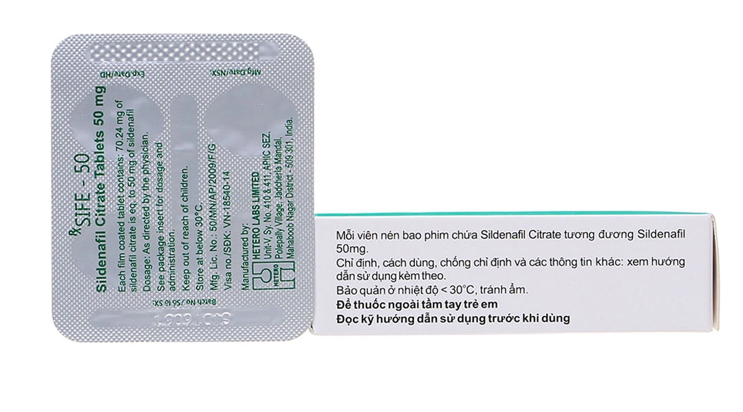Sife-50 trị rối loạn cương dương (1 vỉ x 4 viên) - 1